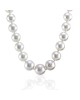 White South Sea Pearl Necklace with Pave Diamond and Gold Clasp