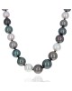 Tahitian and South Sea Multi Color Pearl Necklace with Diamond Ball Clasp