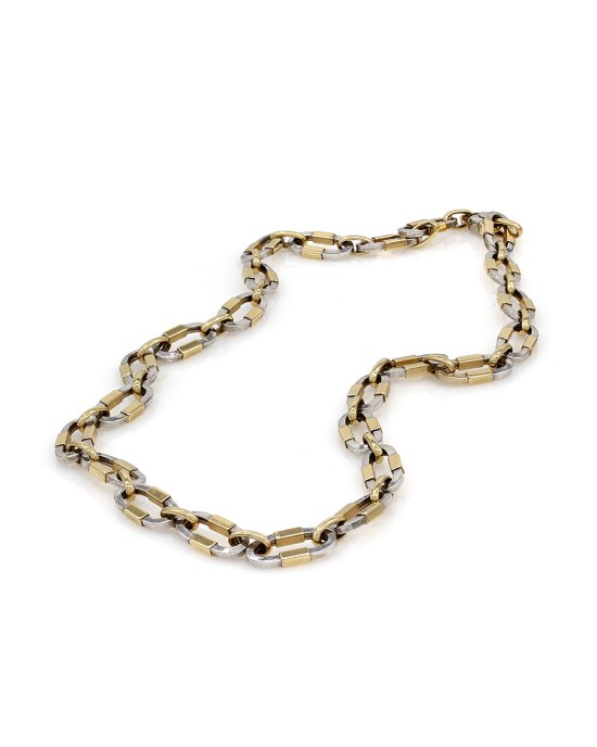 Oval Link Chain Necklace in Gold