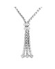 Pave Diamond Lariat Necklace in White Gold