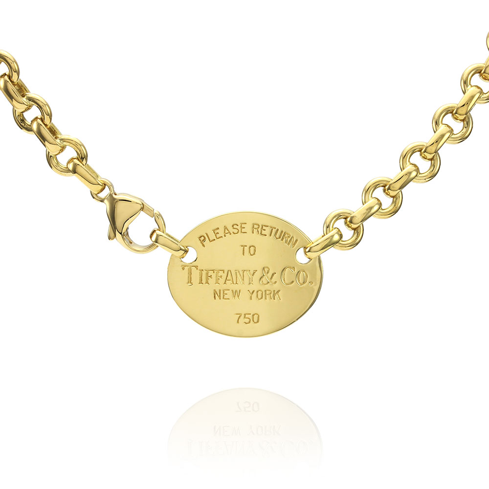 tiffany necklace gold