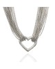 Multi Strand Open Heart Necklace
