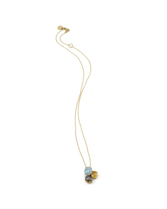 NANIS Ipanema Collection Multi Color Gemstone & Diamond Necklace