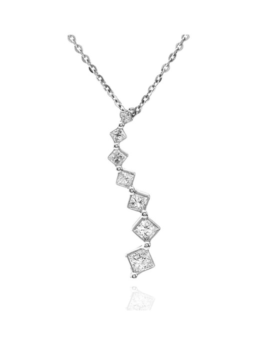 Princess Diamond Journey Necklace