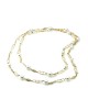 Baroque Pearl Station Necklace in Gold
