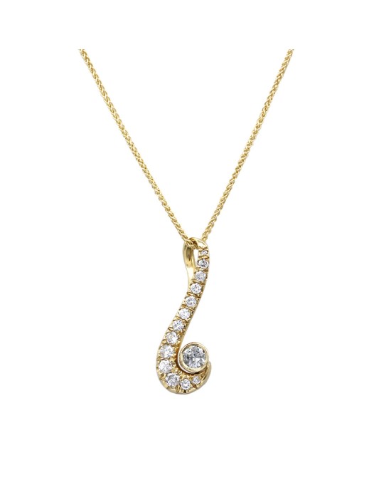 Diamond Journey Necklace in Gold