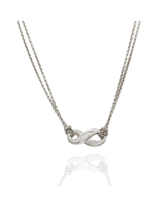 Tiffany Infinity Necklace in Silver