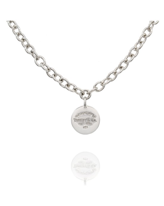 return to tiffany round tag necklace