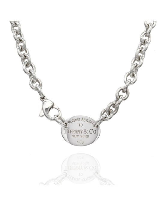 Return to Tiffany Oval Tag Necklace