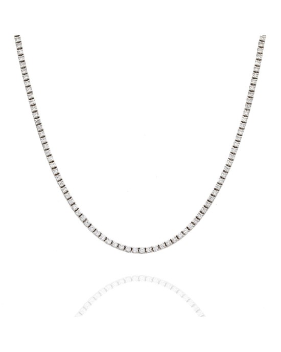 Norman Covan Diamond Inline Necklace in Gold