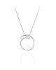 14KW Endless Circle Diamond Drop Necklace