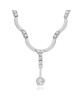 Diamond Scalloped Necklace in White Gold