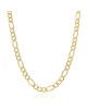 Bright Cut Figaro Link Necklace