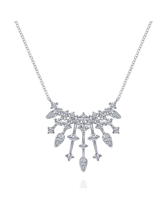 Gabriel & Co. Kaslique Diamond Fan Necklace