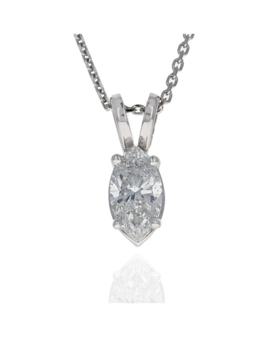 Diamond Solitaire Drop Necklace