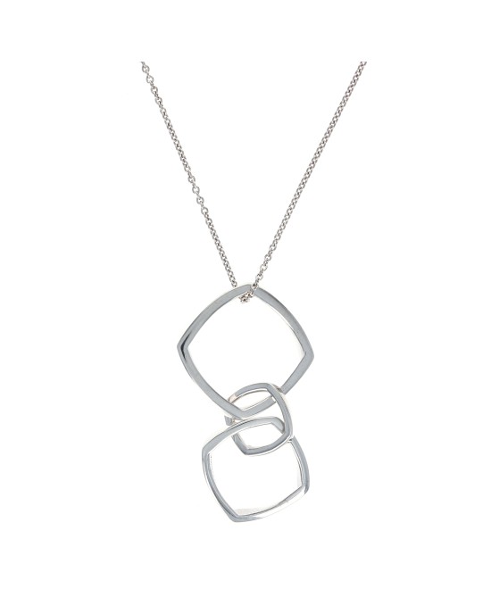 Frank Gehry Torque Collection Open Diamond Drop Necklace