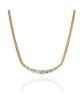 Diamond Station Foxtail Chain Necklace