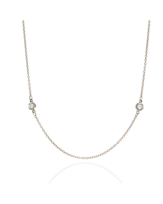Diamond by the Yard Necklace in Yellow Gold