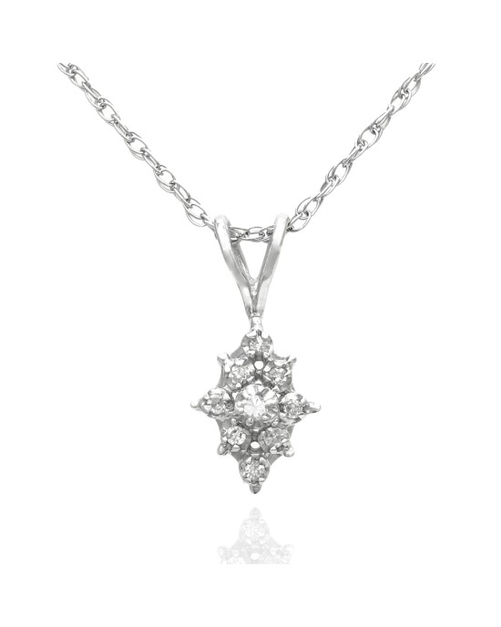 Diamond Cluster Lace Chain Necklace