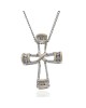 Diamond Open Cross on Cable Chain Necklace