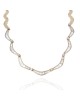 6.10ctw DIamond Scalloped Necklace in Yellow Gold