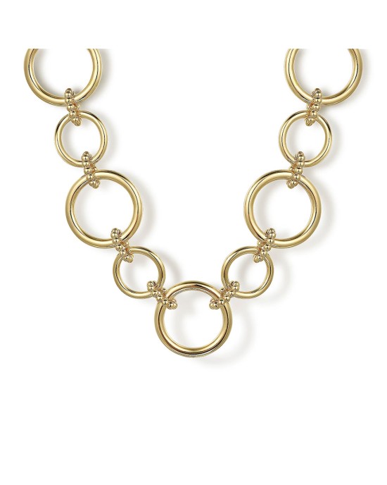 Gabriel & Co. Bujukan Collection Bead and Circle Link Necklace