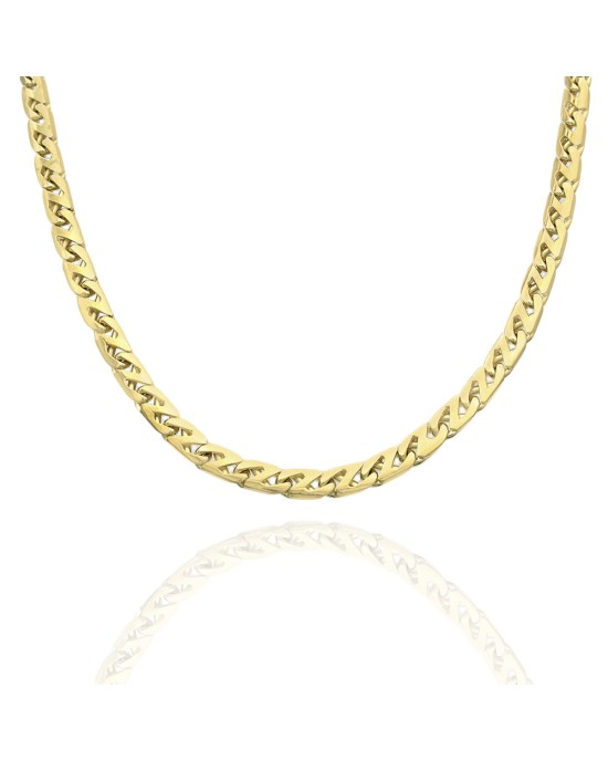 Mariner Link Chain Necklace in 18K Yellow Gold
