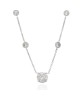 Round Brilliant Cut Diamond Solitaire Necklace in 14KW