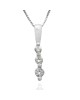 Diamond Graduated Drop Necklace in White Gold