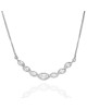 Diamond Station Necklace in White Gold