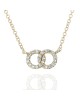 Gabriel & Co. Diamond Entwined Circles Chain Necklsce