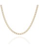 Flat Mariner Link Chain Necklace in Yellow Gold