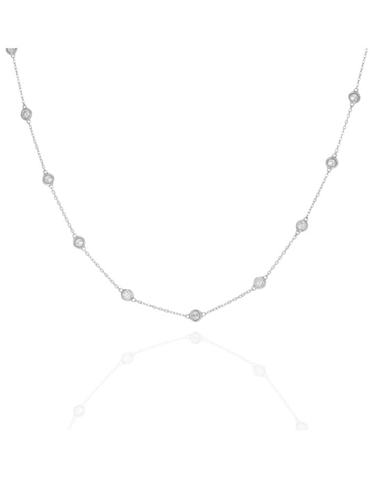 Diamonds by the Yard Necklace in White Gold