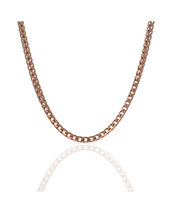 Square Foxtail Link Chain in Rose Gold