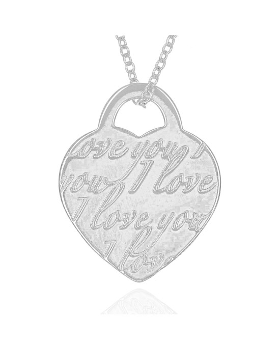 Notes I Love You Heart Tag Necklace