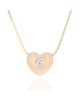 Diamond Solitaire Heart Drop Necklace