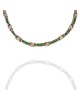 Emerald and Diamond X Motif Inline Necklace