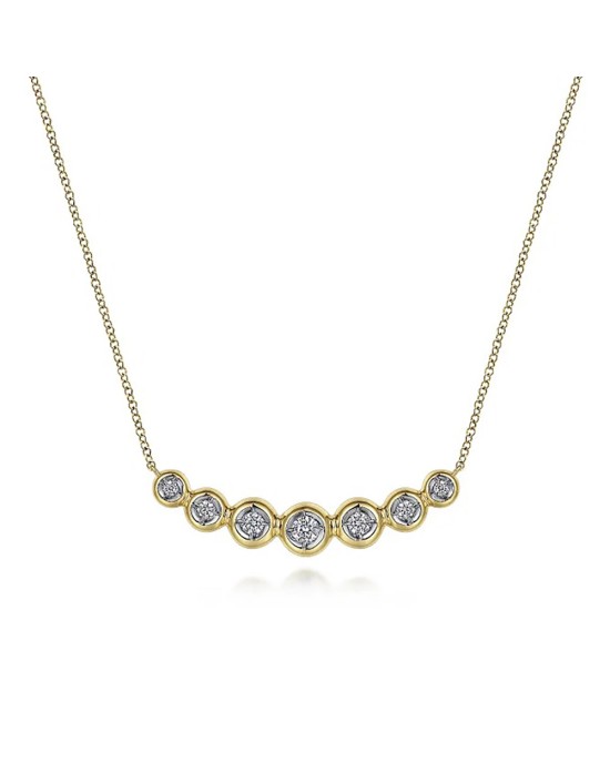 Gabriel & Co. Contemporary Collection Diamond Curved Bar Necklace