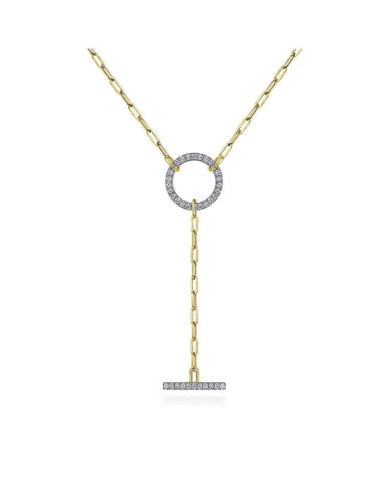 Gabriel & Co. Contemporary Collection Diamond Y Knot Necklace