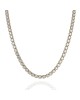 A. Link Round Brilliant Diamond Inline Necklace