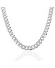 Curb Link Chain Necklace in White Gold