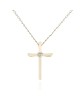 Diamond Solitaire Cross on Cable Chain