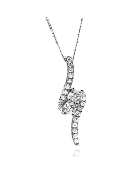 Ever Us Diamond Bypass Drop Necklace