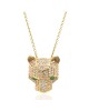 Effy Signature Diamond Panther Head Necklace with Emerald Eyes