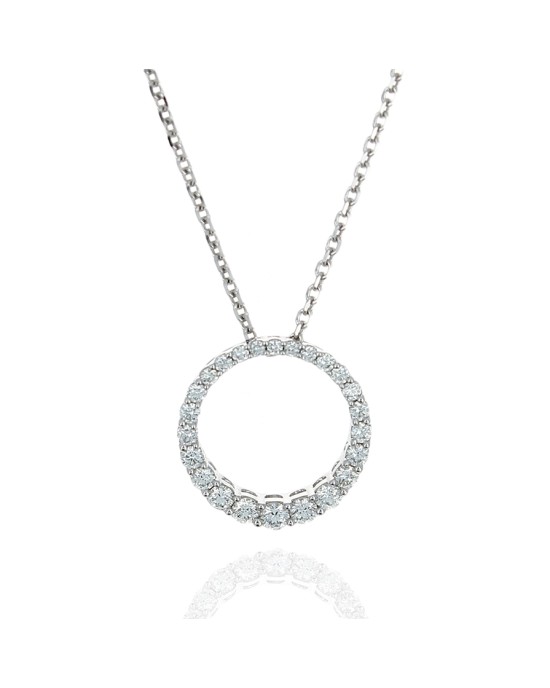 Graduated Diamond Eternity Drop Necklace