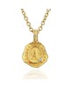 Denise Roberge 22K Diamond Initial A Pendant on Cable Chain
