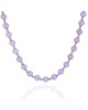 Alternating Lavender Jadeite and Bead Necklace in Yellow Gold