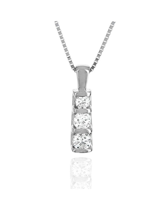 Past, Present, Future Diamond Drop Necklace