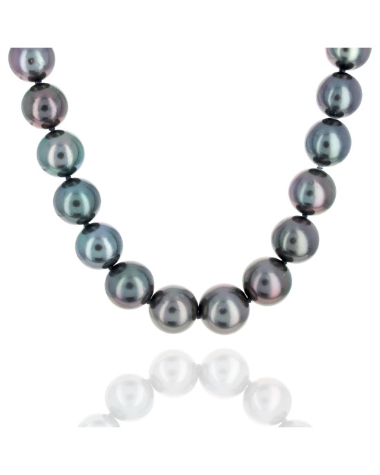 Tahitian Pearl Necklace with Diamond Ball Clasp