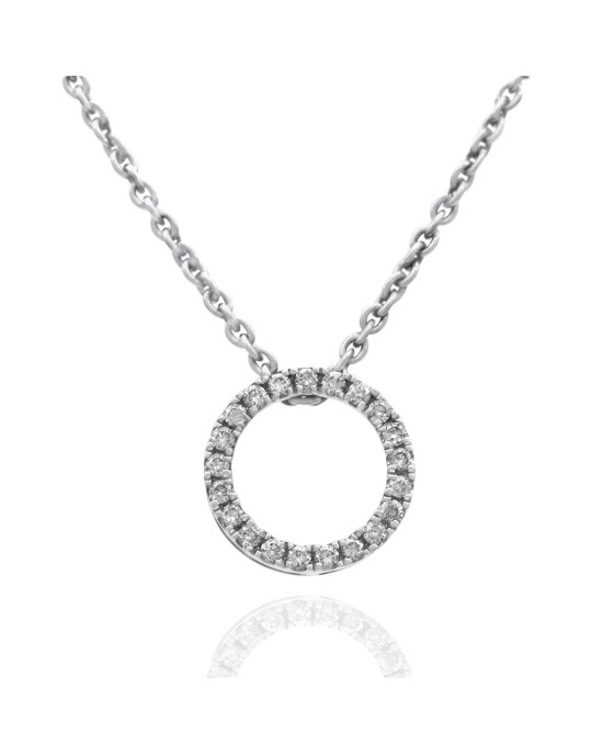 Diamond Miniature Eternity Drop Necklace